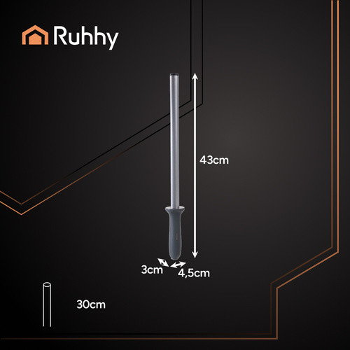 RUHHY 30 cm Gyémántos Késélező Acél Maggal és Ergonomikus Markolattal