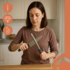 RUHHY 30 cm Gyémántos Késélező Acél Maggal és Ergonomikus Markolattal