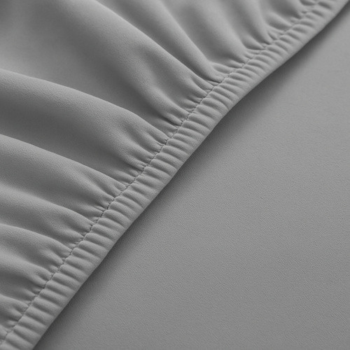 RUHHY Világosszürke Rugalmas Velúr Székhuzatok, 6 db, 65x40x35 cm, Poliészter és Spandex Anyagból