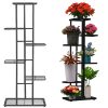 RUHHY Álló Fém Virágtartó 106cm, 6 Szintes, Loft Stílus – Fekete
