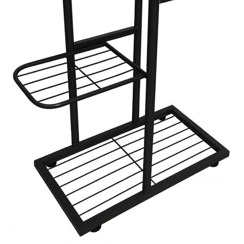 RUHHY Álló Fém Virágtartó 106cm, 6 Szintes, Loft Stílus – Fekete