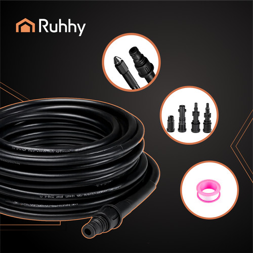 RUHHY 20 m Csatornatisztító Tömlő Adapterekkel – Nagynyomású Tisztítócső