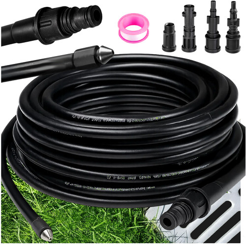 RUHHY 15 m Tisztító Tömlő Vezetékekhez, 138 bar Nyomástűrő Adapterekkel