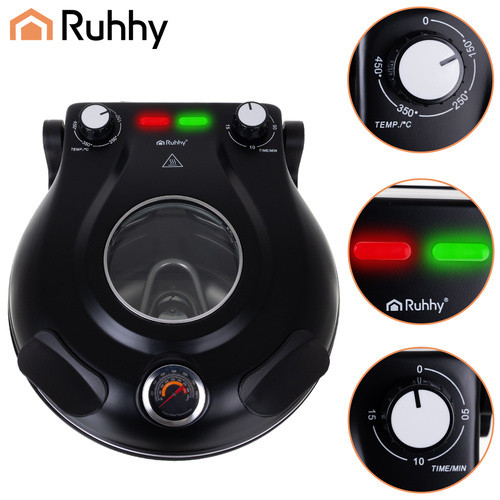 RUHHY Elektromos Pizza Sütő - 450°C, Kerámia Kő, 1200W, Kompakt és Stílusos