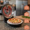RUHHY Elektromos Pizza Sütő - 450°C, Kerámia Kő, 1200W, Kompakt és Stílusos