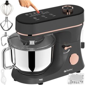   Robot konyhai RUHHY 2200W - 6.2L Melegítős keverőedénnyel, Szürke/Arany
