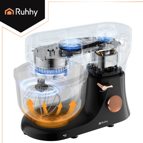 Robot konyhai RUHHY 2200W - 6.2L Melegítős keverőedénnyel, Szürke/Arany
