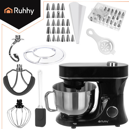 RUHHY Robotgép Melegítő Tálas, 6,2 l - 2200W - Fekete/Ezüst