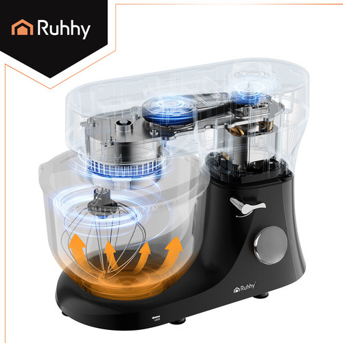 RUHHY Robotgép Melegítő Tálas, 6,2 l - 2200W - Fekete/Ezüst