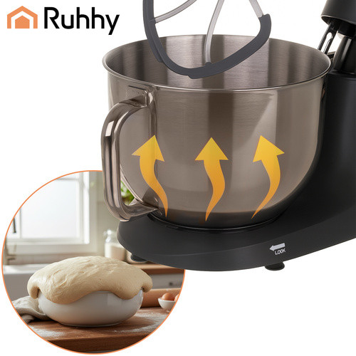 RUHHY Robotgép Melegítő Tálas, 6,2 l - 2200W - Fekete/Ezüst