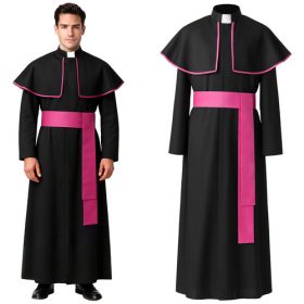   RUHHY XL/XXL Püspök Jelmez - Poliészter Sutánna és Pásztor Öv Felnőtteknek