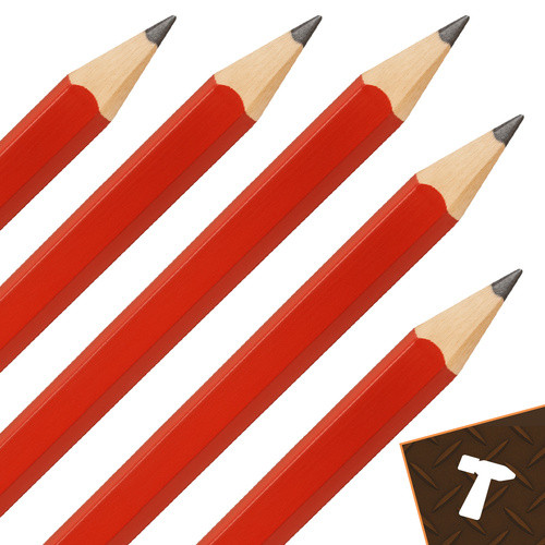 Bigstren Alumínium Asztalos Derékszögű Mérőszerszám 30x30 cm, Fekete, 5 Ceruza Tartozékkal