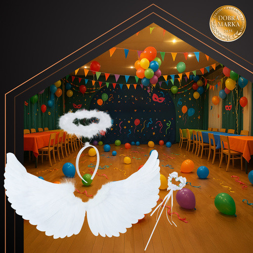 Angyalszárny Dekoráció - 3 elemes Ruhhy Szett: Fehér Angyal Jelmez Kiegészítő