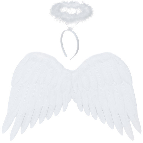 Angyalszárny Szett 50 x 35 cm RUHHY - Angyalszárny és Fejpánt Aureolával