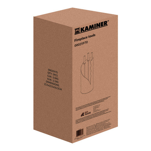 KAMINER 25970 Modern Kandalló Kiegészítők - 4 az 1-ben Acél Szett