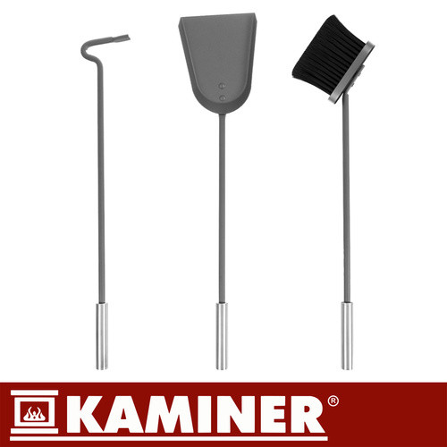 KAMINER 25970 Modern Kandalló Kiegészítők - 4 az 1-ben Acél Szett