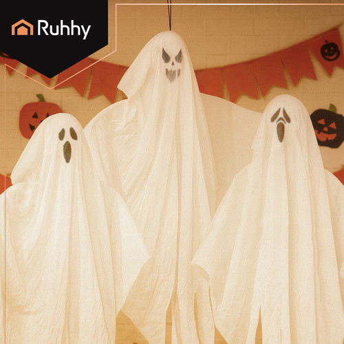 Függő Szellemek 3 db - Halloween Dekoráció RUHHY 25957