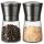 RUHHY 2 darabos, kézi, átlátszó üveg só- és borsőrlő elegáns készlet, 5 fokozatú őrlési finomsággal, 190 ml kapacitás