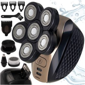   Soulima Elektromos Borotva és Többfunkciós Trimmer Szett - Vízálló, USB-ről Tölthető Akkumulátor, Ergonomikus, Fekete