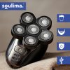 Soulima Elektromos Borotva és Többfunkciós Trimmer Szett - Vízálló, USB-ről Tölthető Akkumulátor, Ergonomikus, Fekete