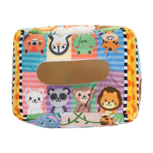 Kruzzel 26289 Rendező - Plüss Textil Doboz Színes Kendőkkel, Montessori Érzékszervi Játék Gyerekeknek 0+