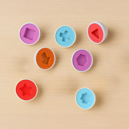 Montessori Oktató Játék - 12 Darabos Tojás Formájú Puzzle Készlet - Többszínű, Gyermekbarát