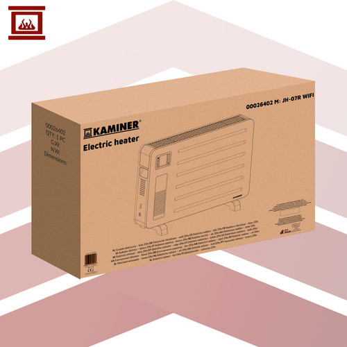 Energiatakarékos Fehér Elektromos Konvektoros Fűtőtest Vezeték nélküli internet-vezérléssel - Kaminer Ziflo 2300W