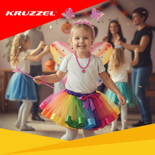 KRUZZEL 26742 Univerzális Gyermek Pillangó Jelmez 6 részes Készlet