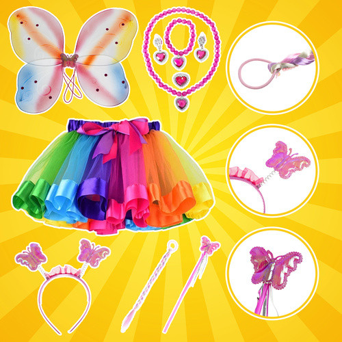 KRUZZEL 26742 Univerzális Gyermek Pillangó Jelmez 6 részes Készlet