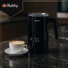 RUHHY 400W Fekete Elektromos Tejhabosító - 160 ml Habosítás, 350 ml Melegítés, Kávézói Minőség Otthon