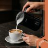 RUHHY 400W Fekete Elektromos Tejhabosító - 160 ml Habosítás, 350 ml Melegítés, Kávézói Minőség Otthon