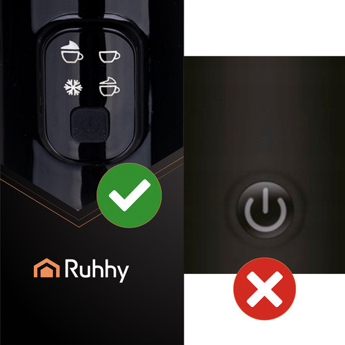 RUHHY 400W Fekete Elektromos Tejhabosító - 160 ml Habosítás, 350 ml Melegítés, Kávézói Minőség Otthon
