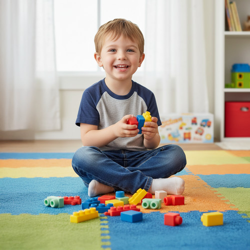 Kreatív ISO TRADE gyermek érzékelő építőkocka szett - Rugalmas gumis anyag, 30 darabos