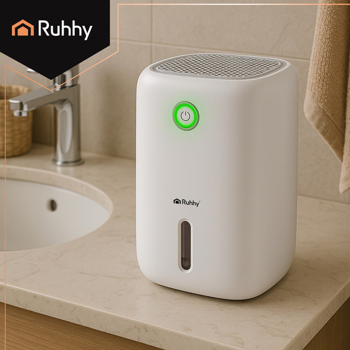 RUHHY 26829 Kompakt és Energiatakarékos Páraelszívó – Csendes Teljesítmény Modern Formatervezéssel, 330 ml/nap kapacitás