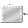 LED Kozmetikai Tükör Soulima 58x46 cm Hollywoodi Stílusban, 15 Energaitakarékos LED Izzóval