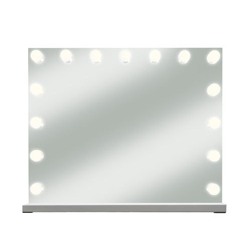 LED Kozmetikai Tükör Soulima 58x46 cm Hollywoodi Stílusban, 15 Energaitakarékos LED Izzóval