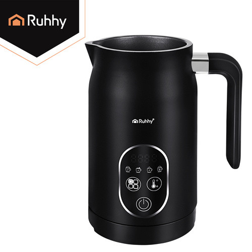 Ruhhy LED Kijelzős 500W Elektromos Tejhabosító - Fekete, 4 az 1-ben funkcionalitás, Állítható hőmérséklet szabályozás, Kettős keverőeszköz