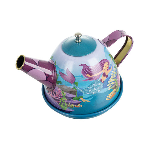 Gyermek Teakészlet Tengeri Motívummal – Fém és Műanyag Kiegészítők, Oktató Játék, BPA-mentes, 9 darabos készlet