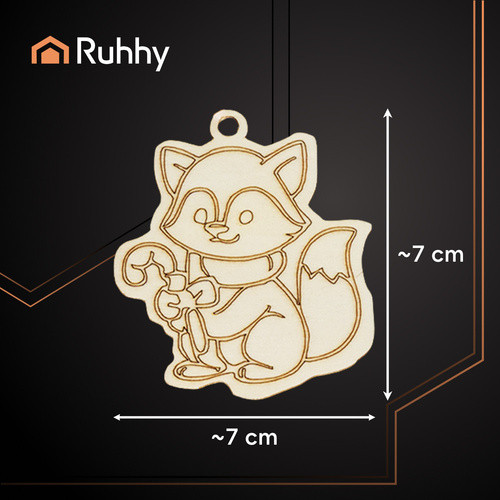 Festhető Fa Karácsonyi Gömbkészlet 24 db RUHHY 26471 - Természetes Fa, DIY, Környezetbarát