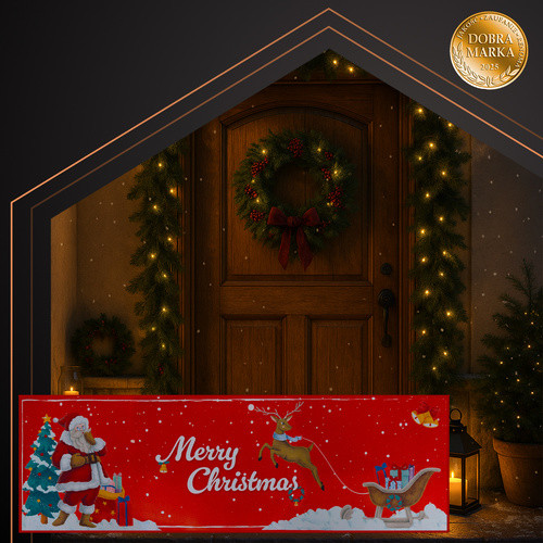 Karácsonyi Szőnyeg RUHHY 160x50 - Csúszásmentes Puha Szőnyeg Karácsonyi designnal