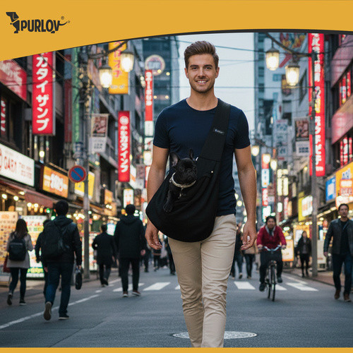 Purlov 26671 – Komfortos Állathordozó Széles Pánttal és Belső Pórázzal