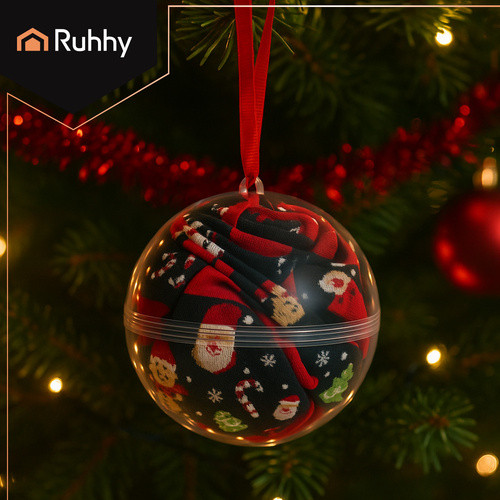 RUHHY Unisex Karácsonyi Zokni Szett - 3 Pár, Puha Pamut, Rugalmas Szegély, Méret 38-43