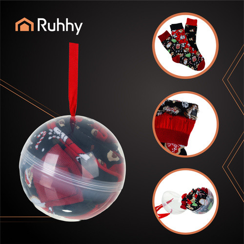 RUHHY Unisex Karácsonyi Zokni Szett - 3 Pár, Puha Pamut, Rugalmas Szegély, Méret 38-43