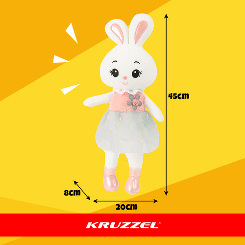 KRUZZEL 45 cm-es Puha Plüss Nyuszi Játék Gyermekeknek - 26761