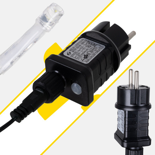 Izoxis 500 LED Kültéri-Beltéri Karácsonyi Fényfüzér, Meleg Fehér 22,5m, 8 Programmal, IP44 Védelemmel, 2300-2500K