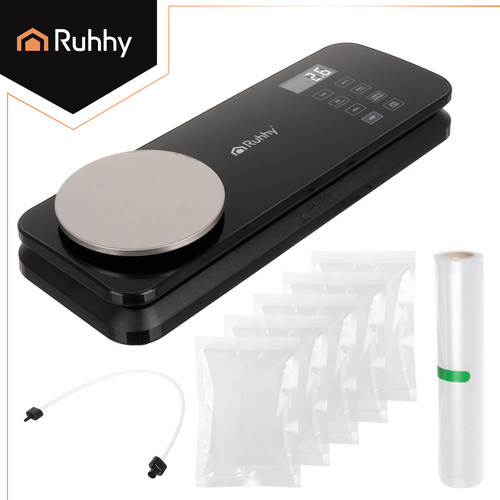 Ruhhy 2 az 1-ben Vákuumfóliázó Gép Súlymérővel és Kettős Pumpával - LCD Kijelzővel, 120W, 80 kPa - 9 l/min Kettős Pumpa, 2 kg Mérleg, 30 cm Záródás