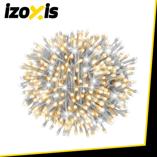 IZOXIS 100 LED Kültéri és Beltéri Fényfüzér - 6m, IP44, Meleg Fehér, Villanóhatással