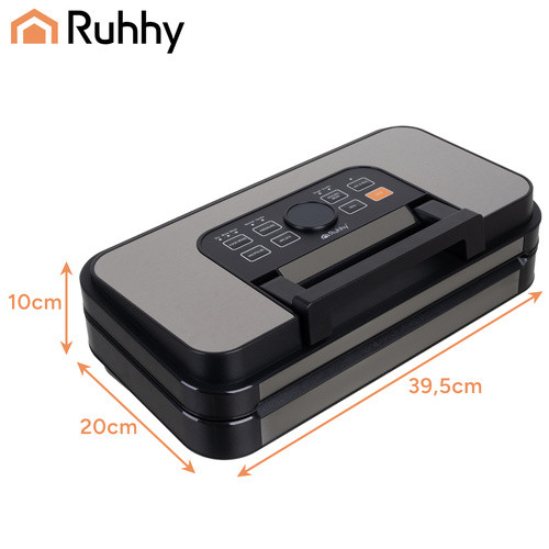 Ruhhy 125W Vákuumfóliázó Csomagoló - Dupla Pumpás, -95 kPa Vákuumerővel