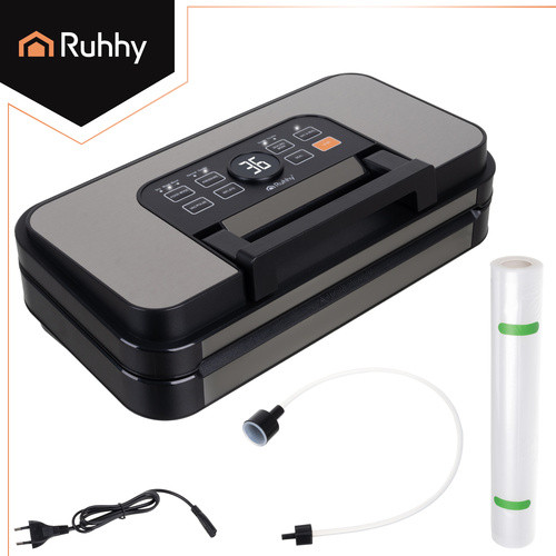 Ruhhy 125W Vákuumfóliázó Csomagoló - Dupla Pumpás, -95 kPa Vákuumerővel