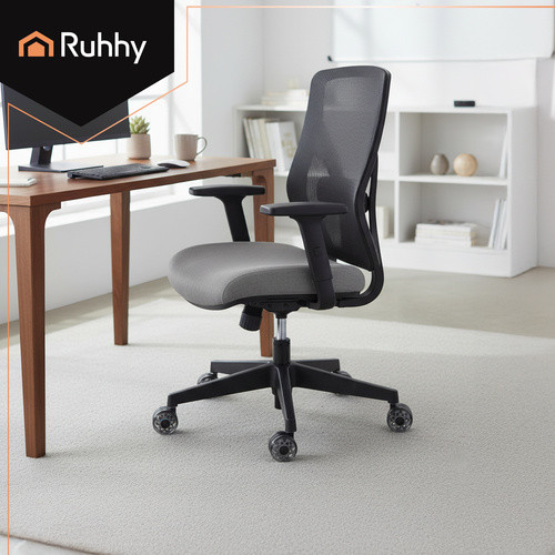 Ruhhy Szürke 5 Darabos Forgószék Görgőkészlet - 6,5 cm Kerék Átmérővel, 160 kg Terhelhetőséggel, PU Futófelülettel